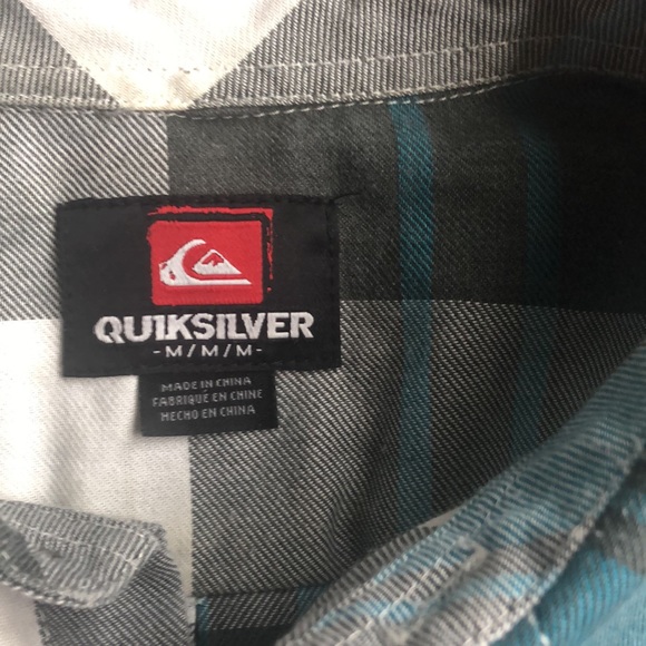 Worn Men’s Quiksilver Flannel sz Medium - Picture 2 of 4
